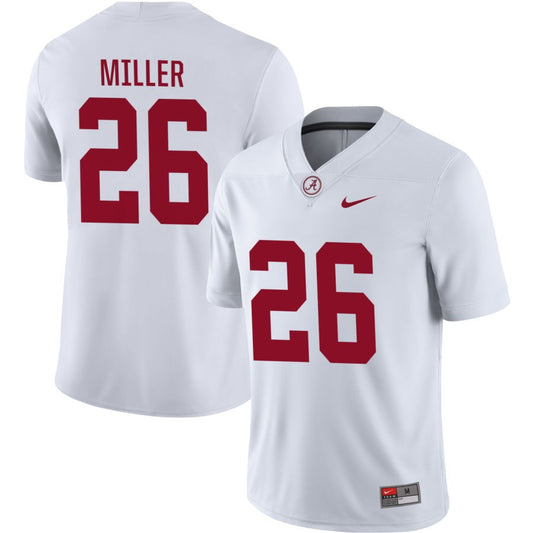 Jamarion Miller Men's Nike White Alabama Crimson Tide Pick-A-Player NIL Replica Football Jersey