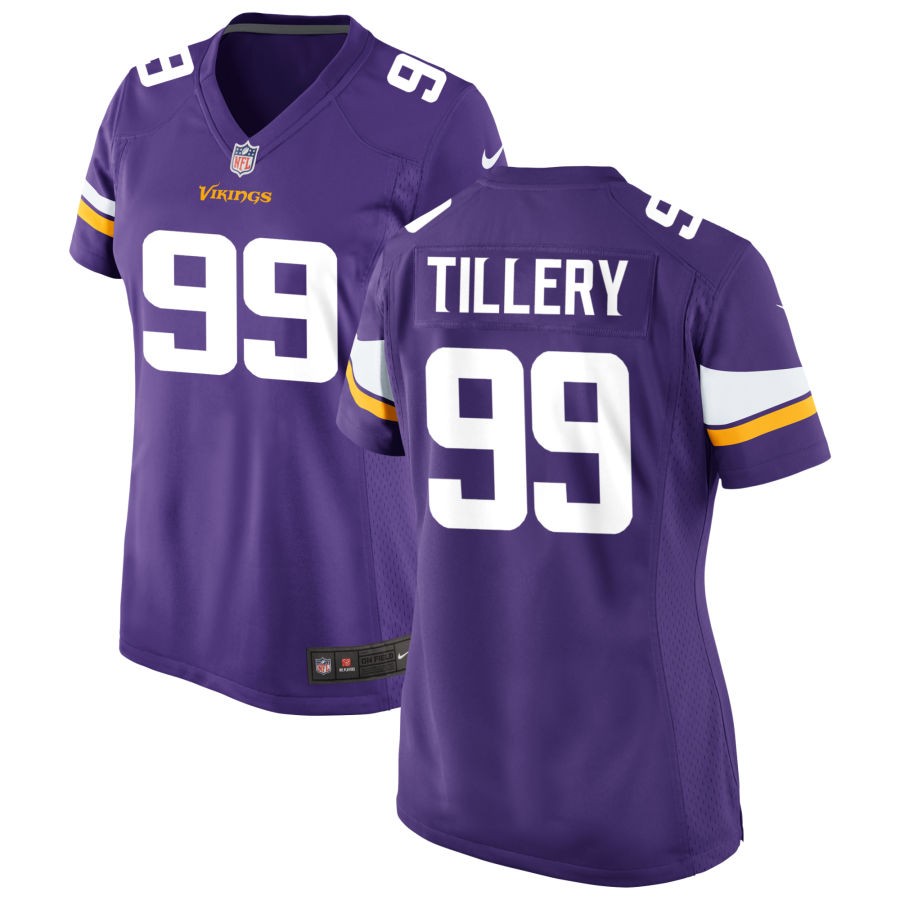 Jerry Tillery Women's Nike Purple Minnesota Vikings Custom Game Jersey