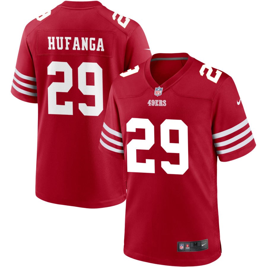 Talanoa Hufanga Men's Nike Scarlet San Francisco 49ers Custom Jersey