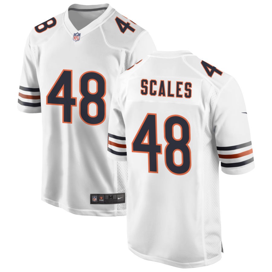 Patrick Scales Men's Nike White Chicago Bears Custom Game Jersey