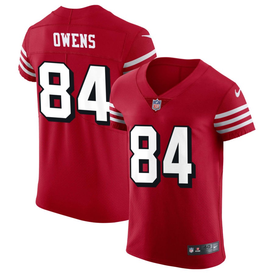 Terique Owens Men's Nike Scarlet San Francisco 49ers Alternate Vapor Elite Custom Jersey