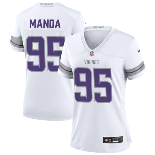 Tyler Manoa Women's Nike White Minnesota Vikings Alternate Custom Game Jersey