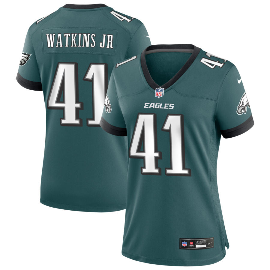 Austin Watkins Jr Women's Nike Midnight Green Philadelphia Eagles Custom Game Jersey