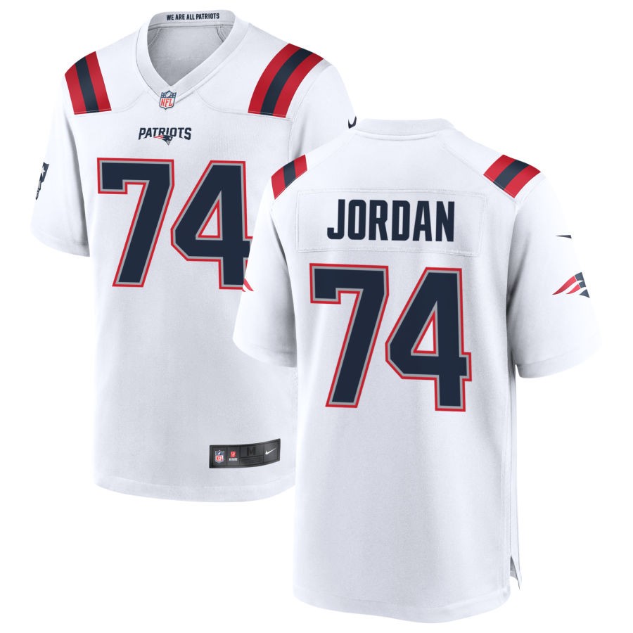 Michael Jordan Men's Nike White New England Patriots Custom Game Jersey