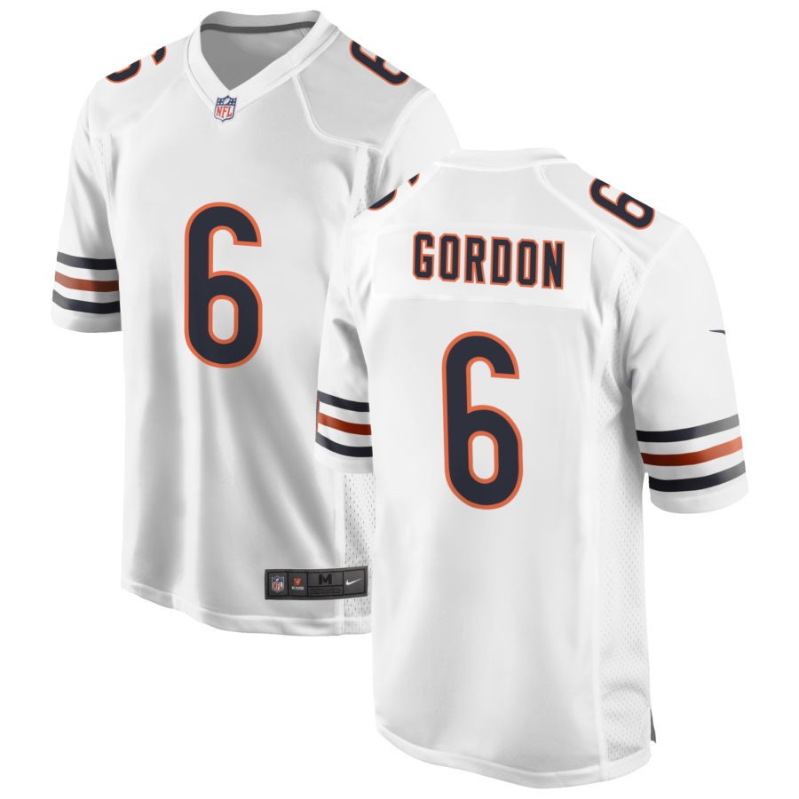 Kyler Gordon Men's Nike White Chicago Bears Custom Game Jersey