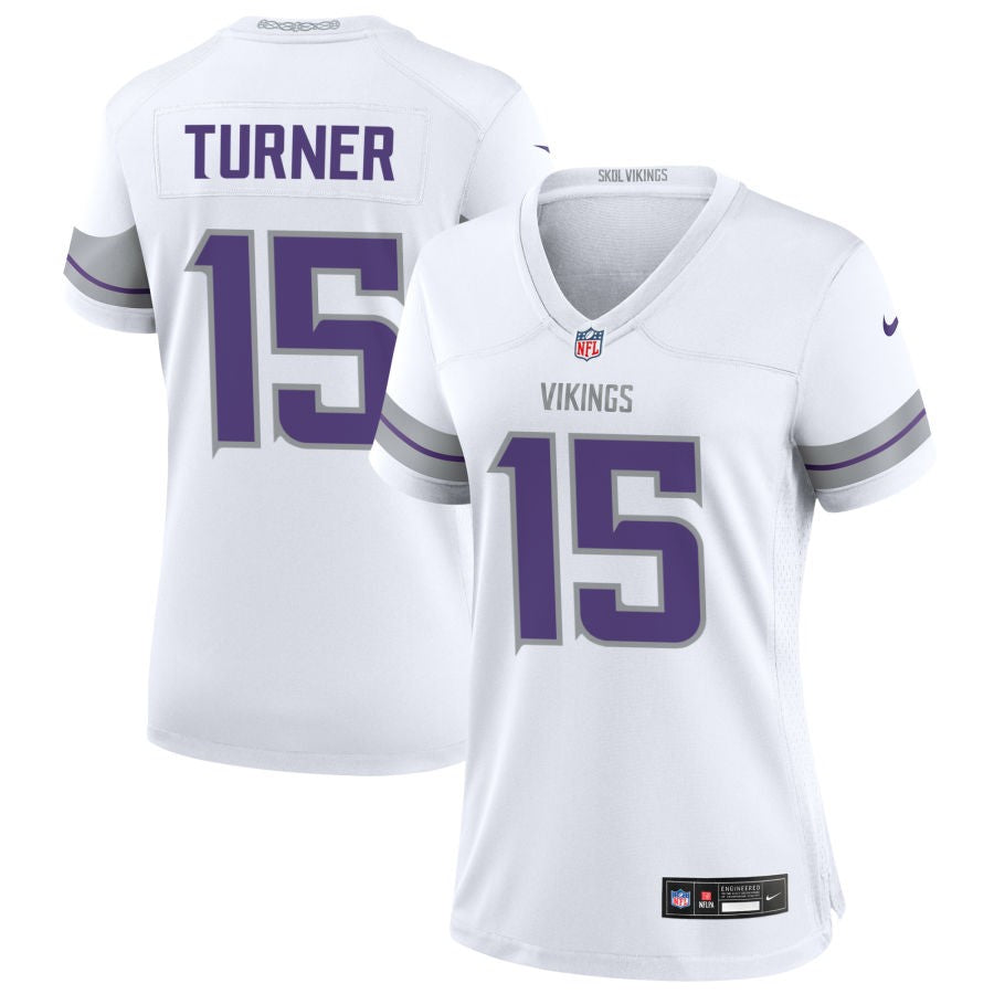 Dallas Turner Women's Nike White Minnesota Vikings Alternate Custom Game Jersey