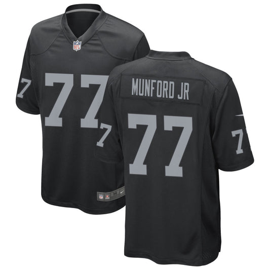 Thayer Munford Jr Men's Nike Black Las Vegas Raiders Custom Game Jersey