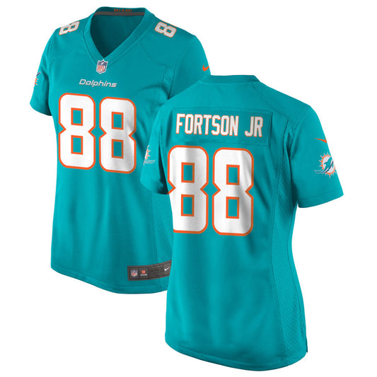 Jody Fortson Jr Women's Nike Aqua Miami Dolphins Custom Game Jersey