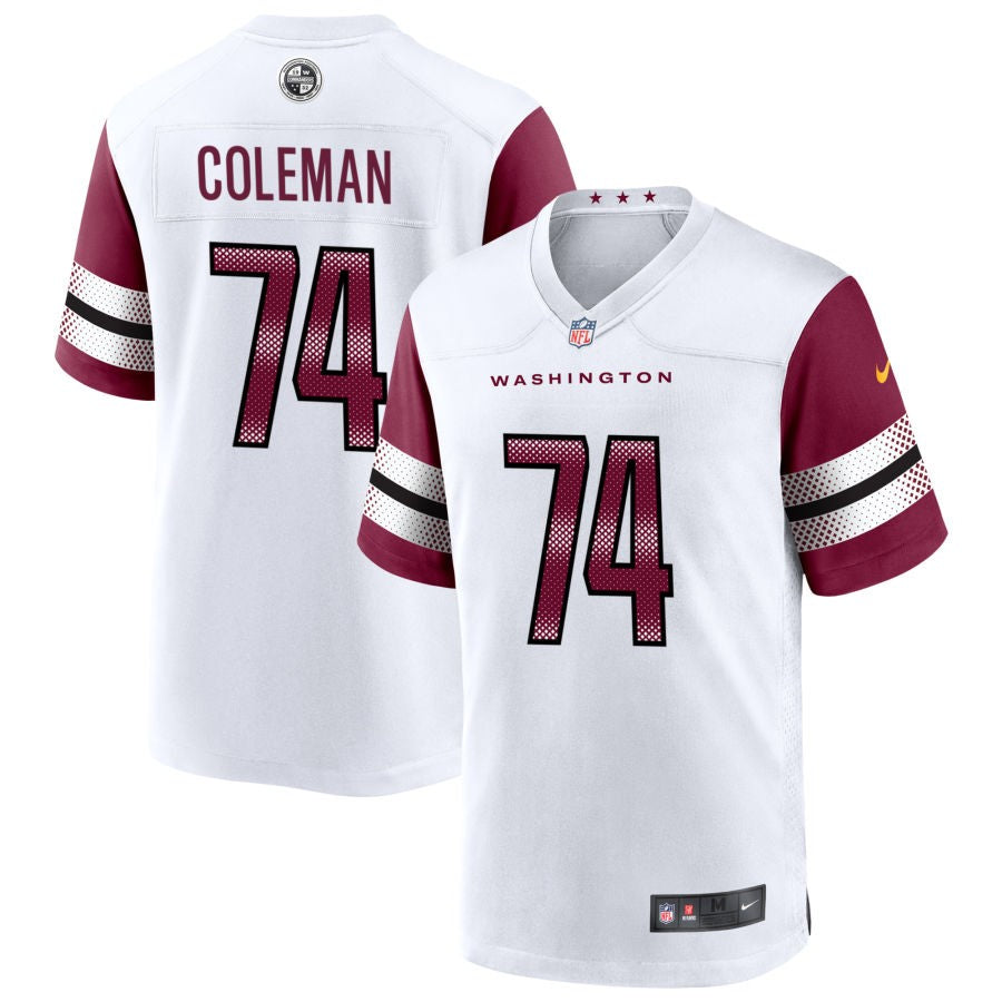 Brandon Coleman Men's Nike White Washington Commanders Game Custom Player Jersey