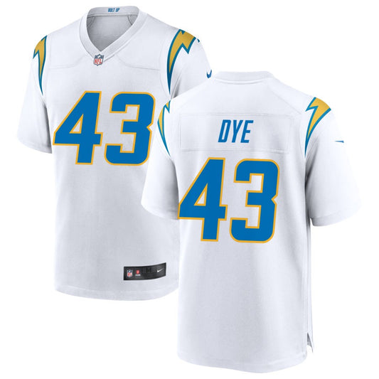 Troy Dye Men's Nike White Los Angeles Chargers Custom Game Jersey