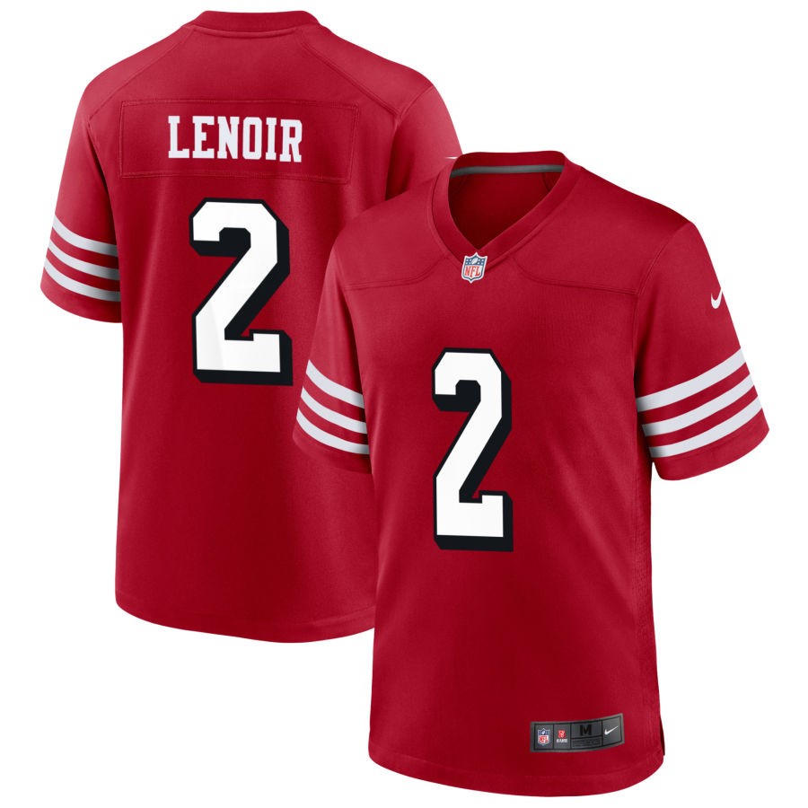 Deommodore Lenoir Men's Nike Scarlet San Francisco 49ers Alternate Custom Game Jersey