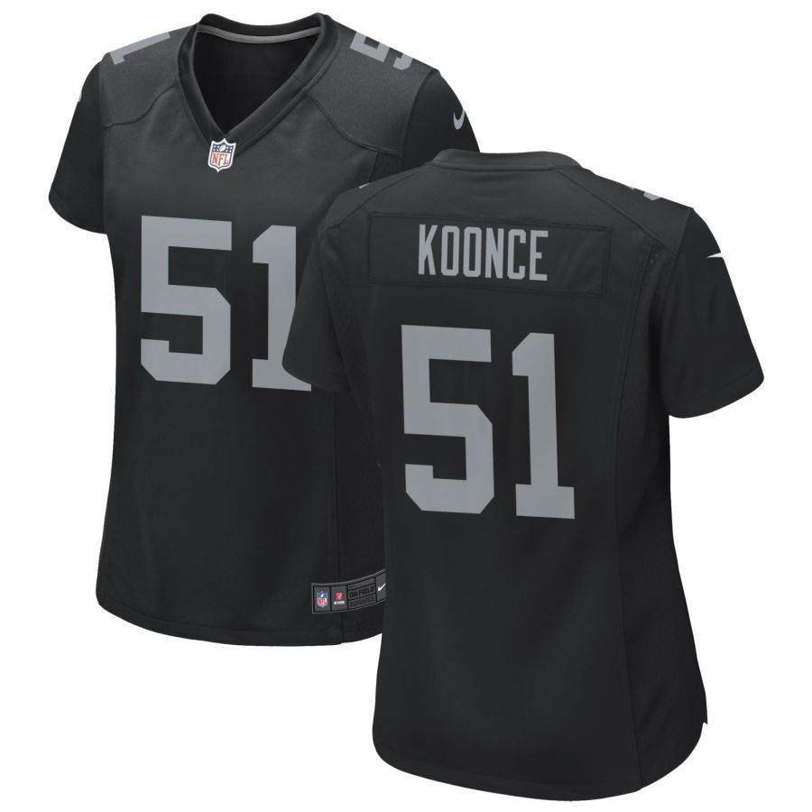 Malcolm Koonce Women's Nike Black Las Vegas Raiders Custom Game Jersey