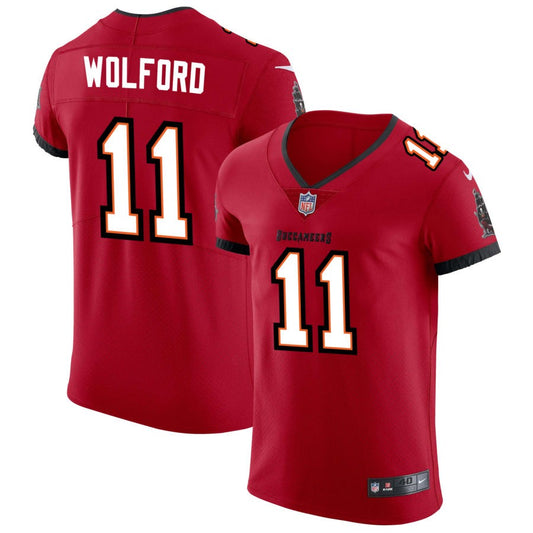 John Wolford Men's Nike Red Tampa Bay Buccaneers Vapor Elite Custom Jersey