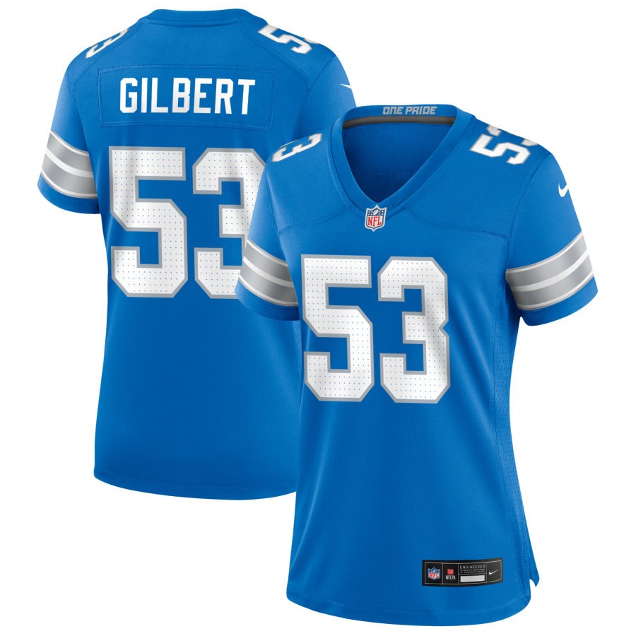 DaRon Gilbert Women's Nike Blue Detroit Lions Custom Game Jersey