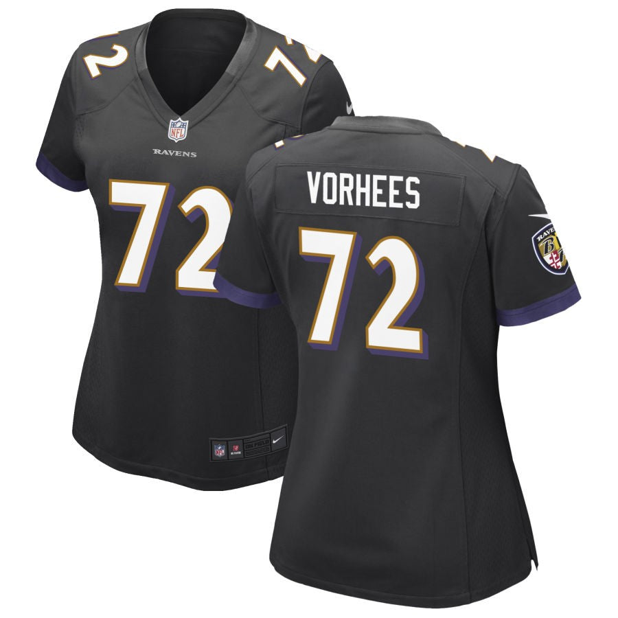 Andrew Vorhees Women's Nike Black Baltimore Ravens Alternate Custom Game Jersey