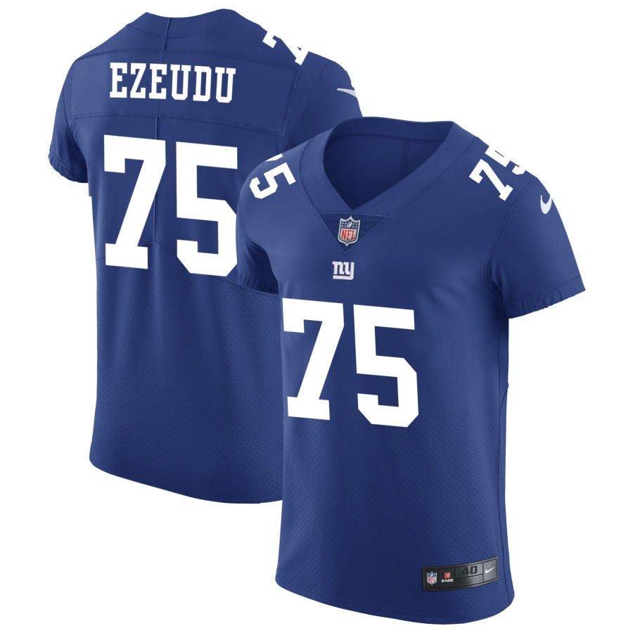 Joshua Ezeudu Men's Nike Royal New York Giants Vapor Untouchable Custom Elite Jersey