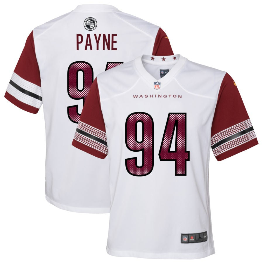 Daron Payne Youth Nike White Washington Commanders Game Custom Player Jersey