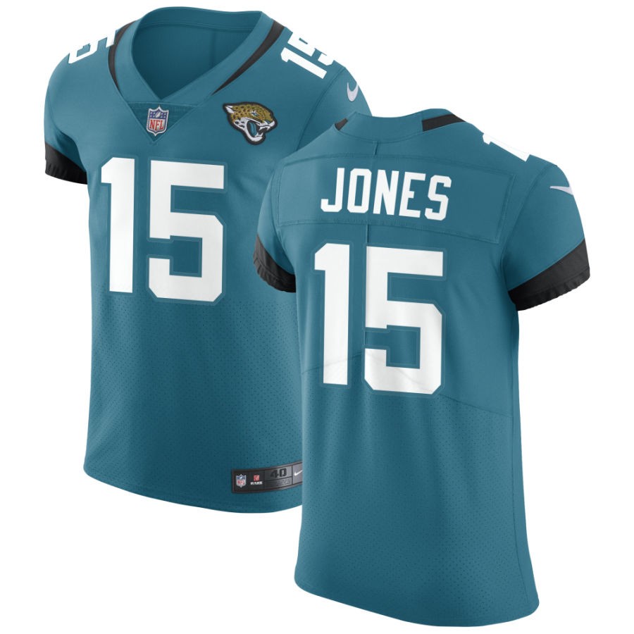 Tim Jones Men's Nike Teal Jacksonville Jaguars Vapor Untouchable Elite Custom Jersey