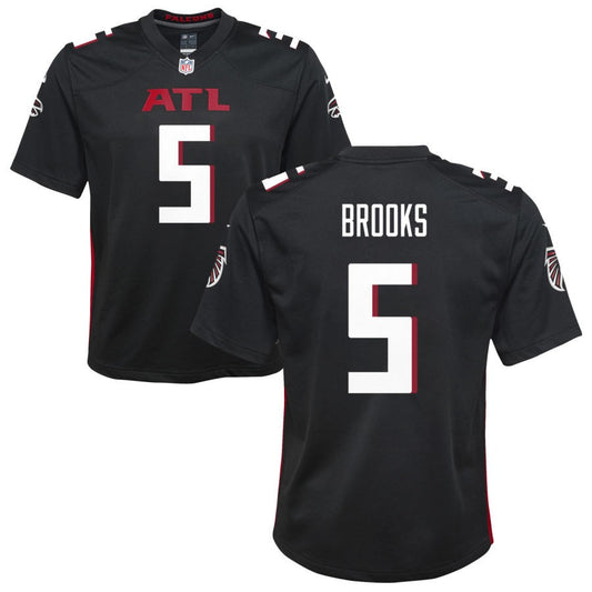 Natrone Brooks Youth Nike Black Atlanta Falcons Custom Game Jersey