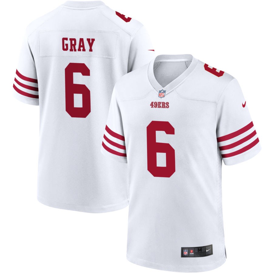 Danny Gray Men's Nike White San Francisco 49ers Game Custom Player Jersey