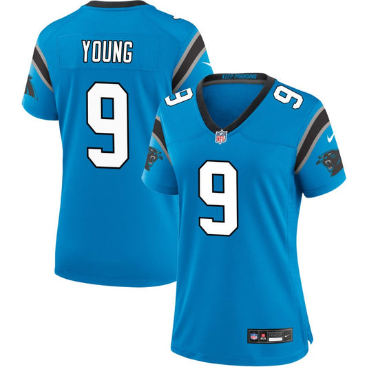 Bryce Young Women's Nike  Blue Carolina Panthers Alternate Custom Game Jersey