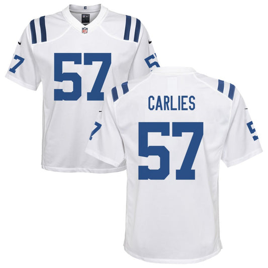 Jaylon Carlies Youth Nike Indianapolis Colts White Custom Game Jersey