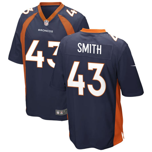 Keidron Smith Youth Nike Navy Denver Broncos Game Custom Jersey