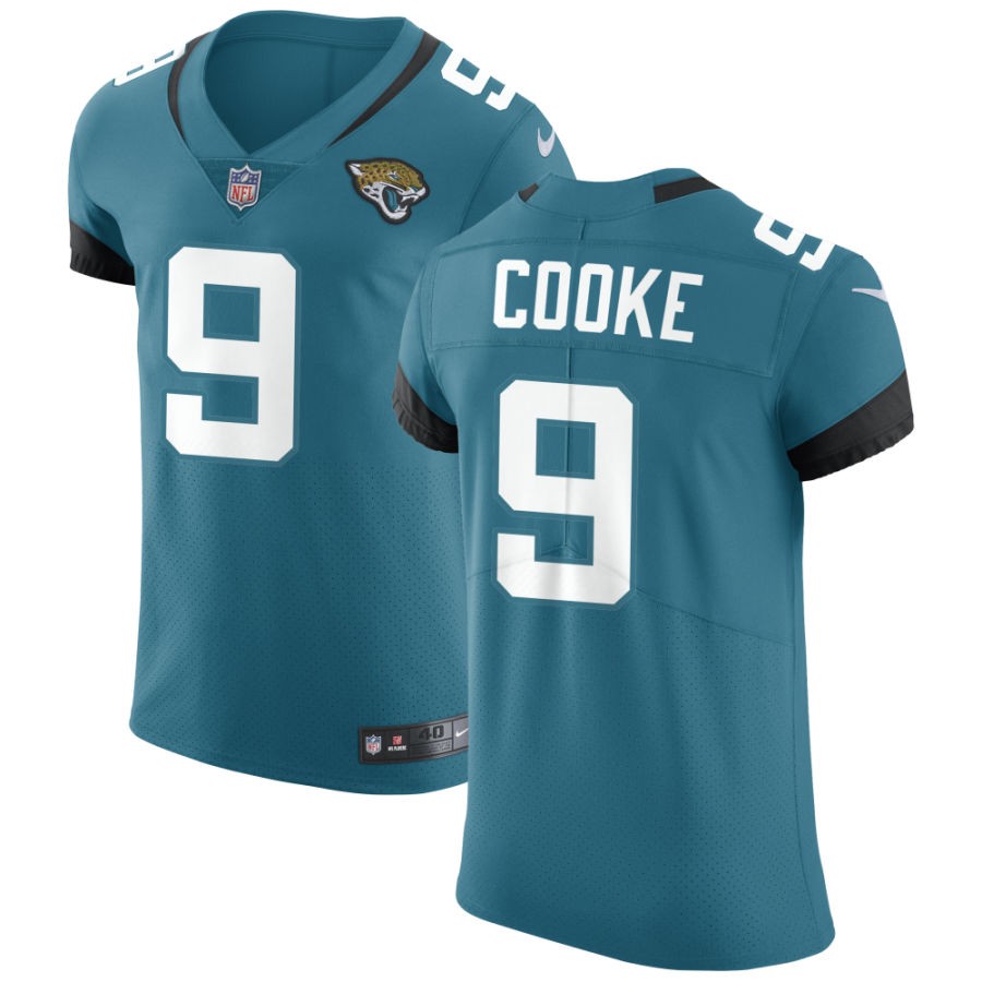 Logan Cooke Men's Nike Teal Jacksonville Jaguars Vapor Untouchable Elite Custom Jersey