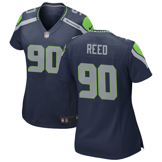 Jarran Reed Women's Nike College Navy Seattle Seahawks Custom Game Jersey