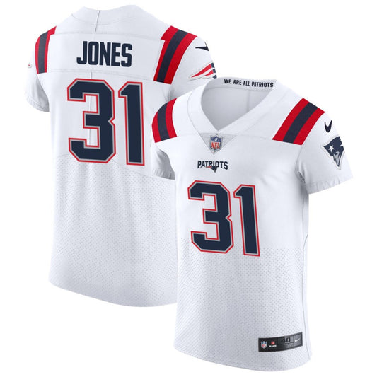 Jonathan Jones Men's Nike White New England Patriots Vapor Elite Custom Jersey