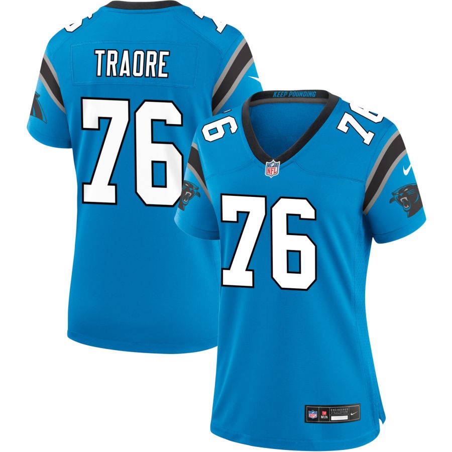 Badara Traore Women's Nike  Blue Carolina Panthers Alternate Custom Game Jersey