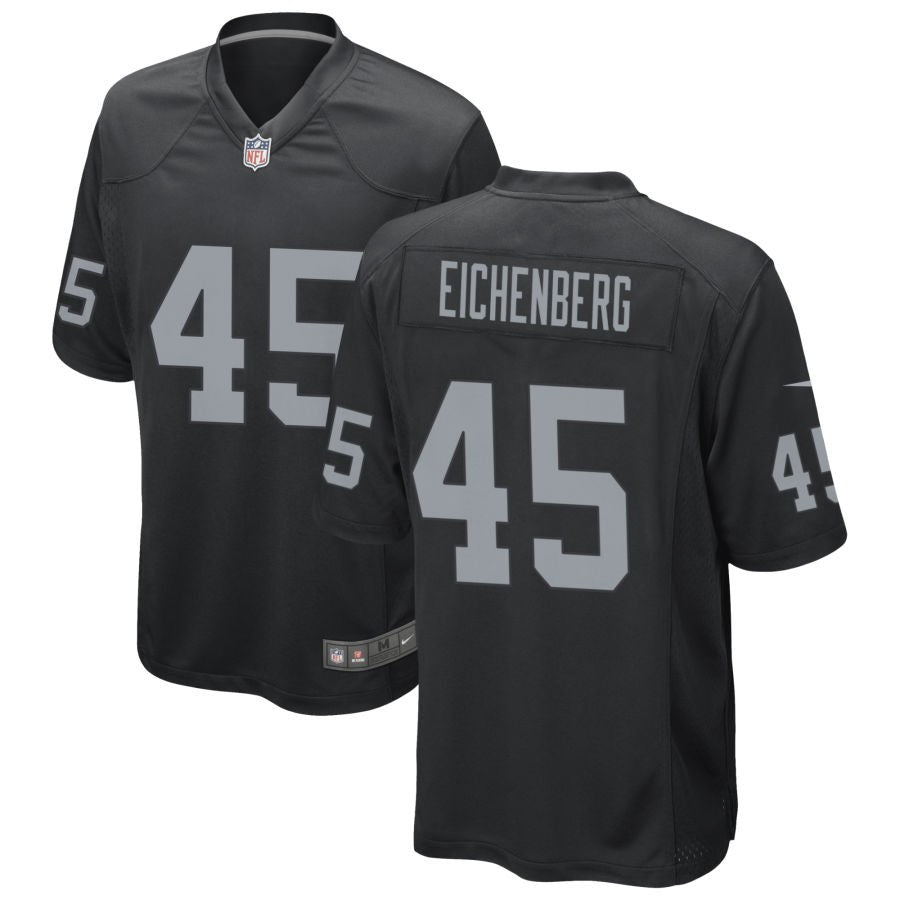 Tommy Eichenberg Men's Nike Black Las Vegas Raiders Custom Game Jersey