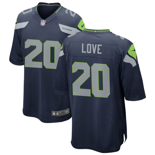 Julian Love Men's Nike College Navy Seattle Seahawks Custom Game Jersey