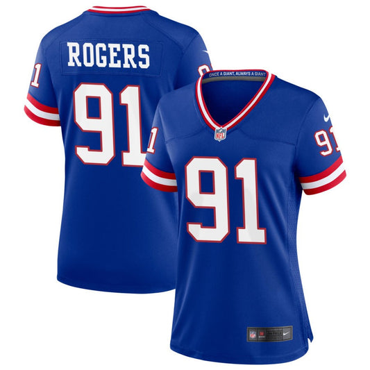 Casey Rogers Women's Nike Royal New York Giants Classic Custom Game Jersey