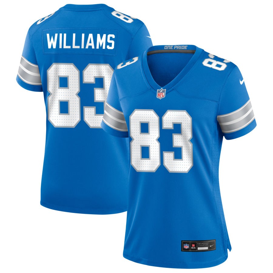 Isaiah Williams Women's Nike Blue Detroit Lions Custom Game Jersey