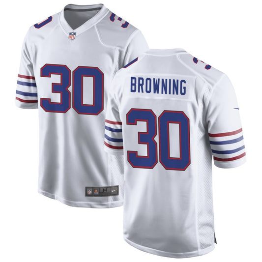 Jack Browning Men's Nike White Buffalo Bills Alternate Custom Game Jersey