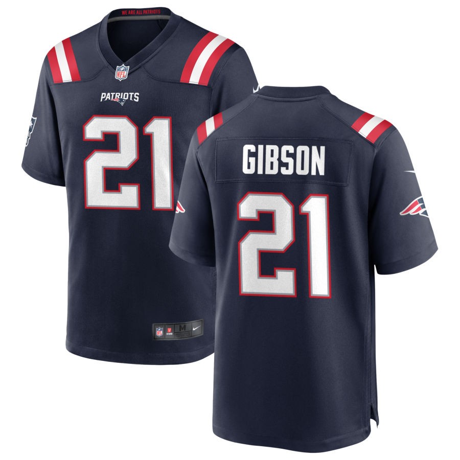 Antonio Gibson Men's Nike New England Patriots Navy Custom Game Jersey