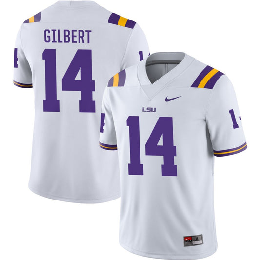 Jardin Gilbert Men's Nike White LSU Tigers Pick-A-Player NIL Replica Football Jersey