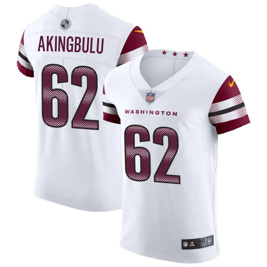 Alex Akingbulu Men's Nike White Washington Commanders Vapor Untouchable Elite Custom Jersey