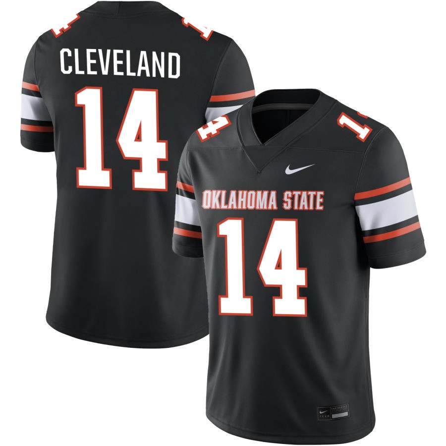 Landyn Cleveland Men's Nike  Black Oklahoma State Cowboys  Alternate NIL Pick-A-Player Game Jersey