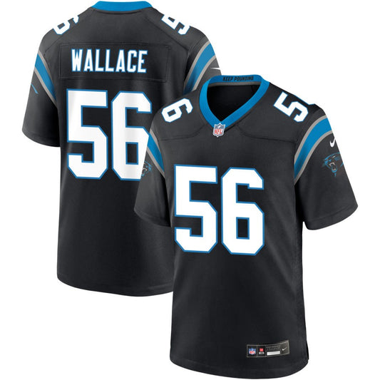 Trevin Wallace Men's Nike Black Carolina Panthers Custom Game Jersey