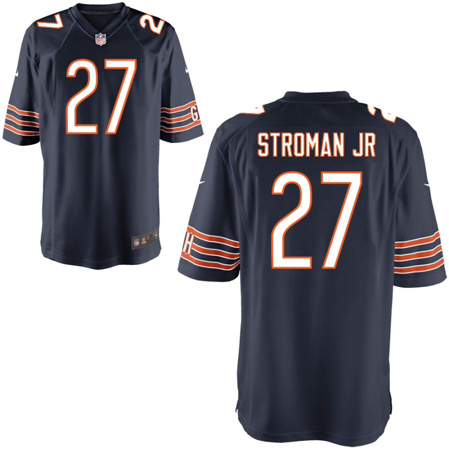 Greg Stroman Jr Youth Nike Navy Chicago Bears Custom Game Jersey