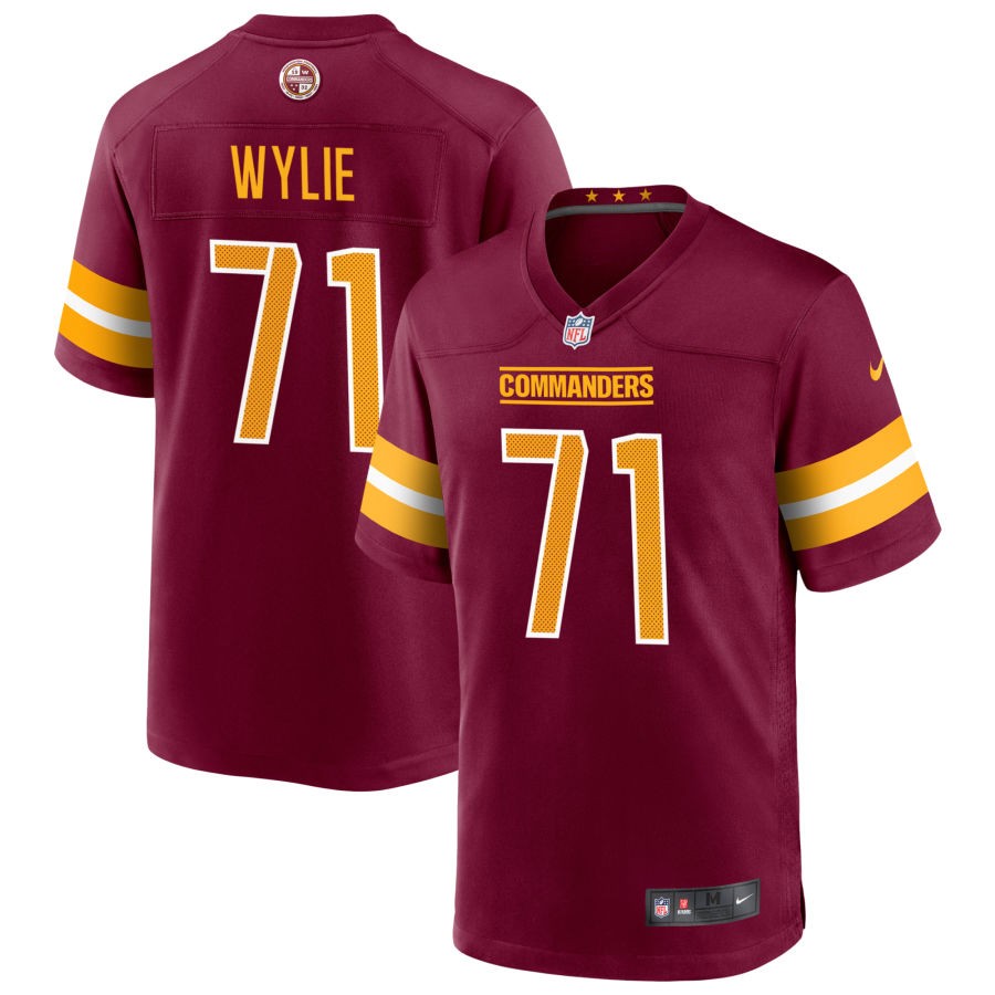 Andrew Wylie Men's Nike Burgundy Washington Commanders Game Custom Player Jersey