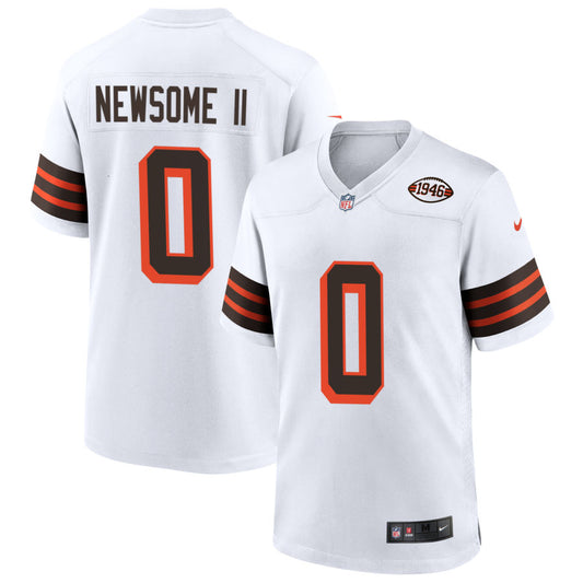 Greg Newsome II Men's Nike White Cleveland Browns 1946 Collection Alternate Custom Jersey