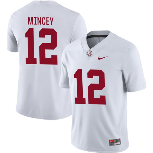 Zavier Mincey Men's Nike White Alabama Crimson Tide Pick-A-Player NIL Replica Football Jersey