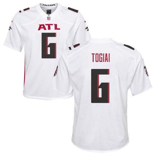 Tommy Togiai Youth Nike Atlanta Falcons White Custom Game Jersey