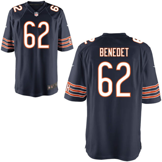 Theo Benedet Youth Nike Navy Chicago Bears Custom Game Jersey