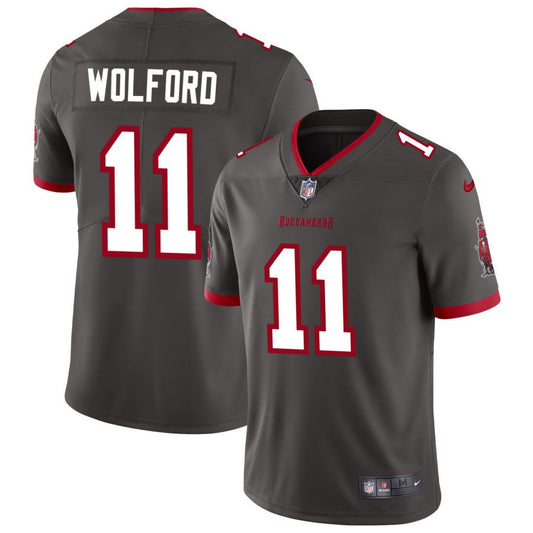 John Wolford Men's Nike Pewter Tampa Bay Buccaneers Vapor Untouchable Elite Custom Alternate Jersey