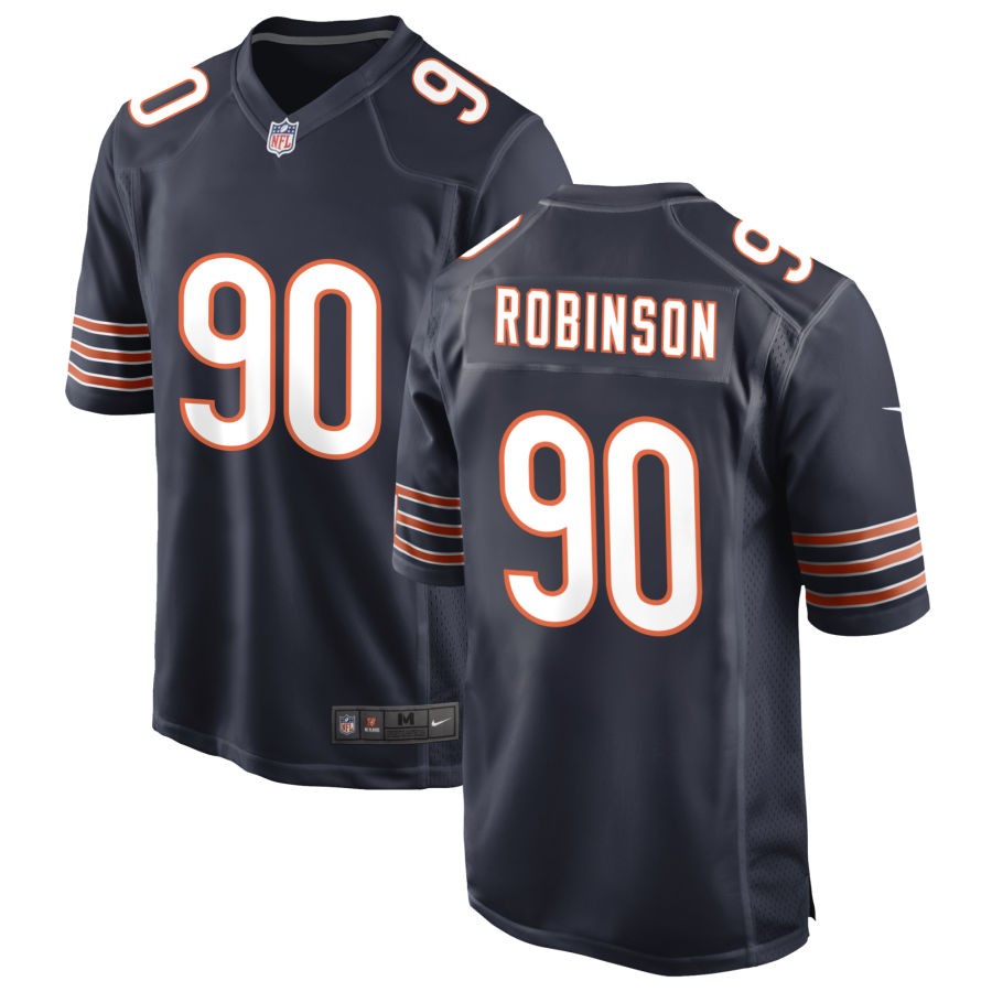 Dominique Robinson Men's Nike Navy Chicago Bears Custom Game Jersey