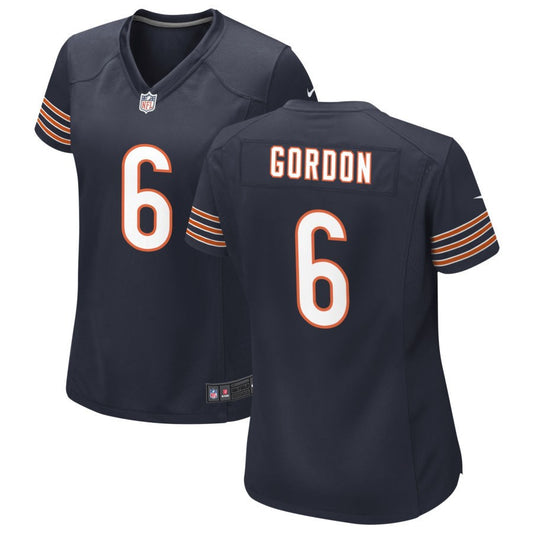 Kyler Gordon Women's Nike Navy Chicago Bears Custom Game Jersey